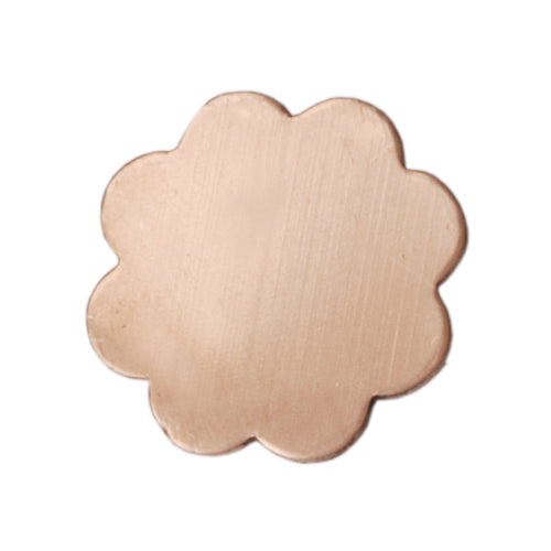 Metal Stamping Blanks Copper Flower with 8 Petals, 19mm (.75"), 24g, Pack of 5