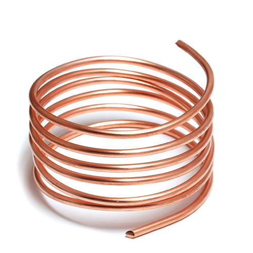 Wire, Wrapit®, Bright Copper, dead-soft, round, 12 gauge. Sold per 1/4  pound coil, approximately 13 feet. - Fire Mountain Gems and Beads