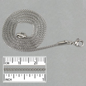 Chain & Clasps Stainless Steel 1.8mm Lantern Chain, 18"
