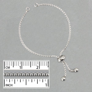 Chain & Clasps Stainless Steel Adjustable / Expandable 2mm Thick Box Chain Bolo Bracelet 