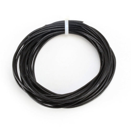 Leather & Faux Leather Leather Cord, Round 1.5mm, Black 5 Meters