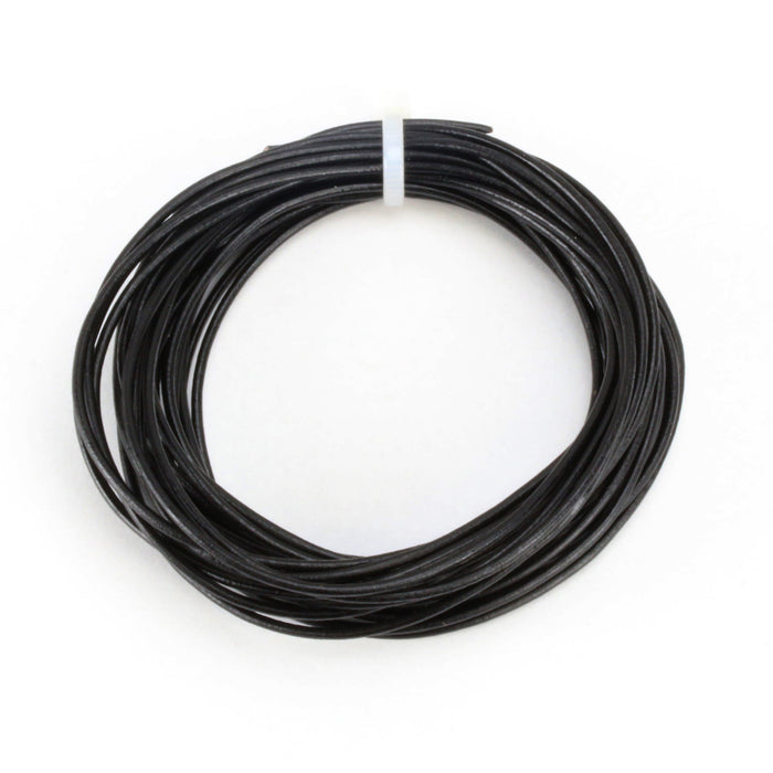 Leather Cord, Round 1.5mm, Black 5 Meters