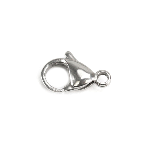 Chain & Clasps Stainless Steel 12mm Lobster Clasp, Pack of 5