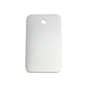 Metal Stamping Blanks Aluminum Rectangle 38mm (1.5") x 22mm (.86") with Hole, 14g, Pack of 5