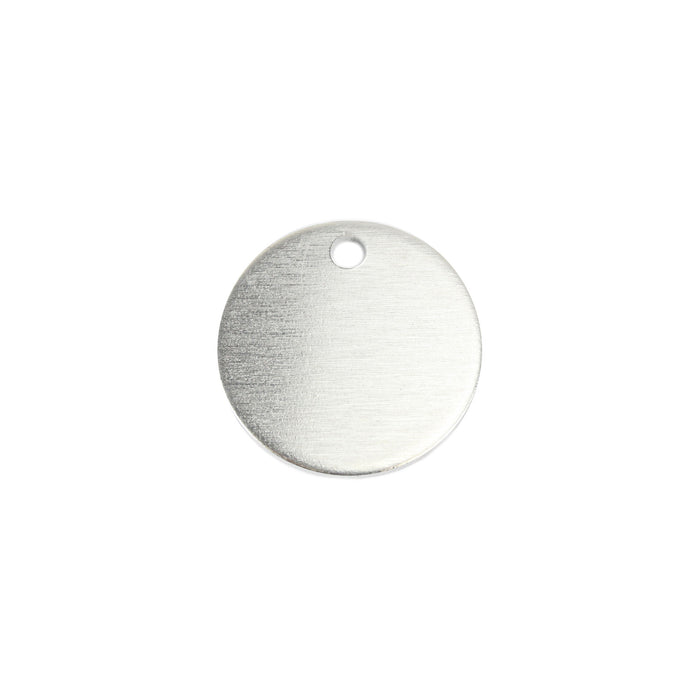 Aluminum Round, Disc, Circle with Hole, 19mm (.75"), 14 Gauge, Pack of 5