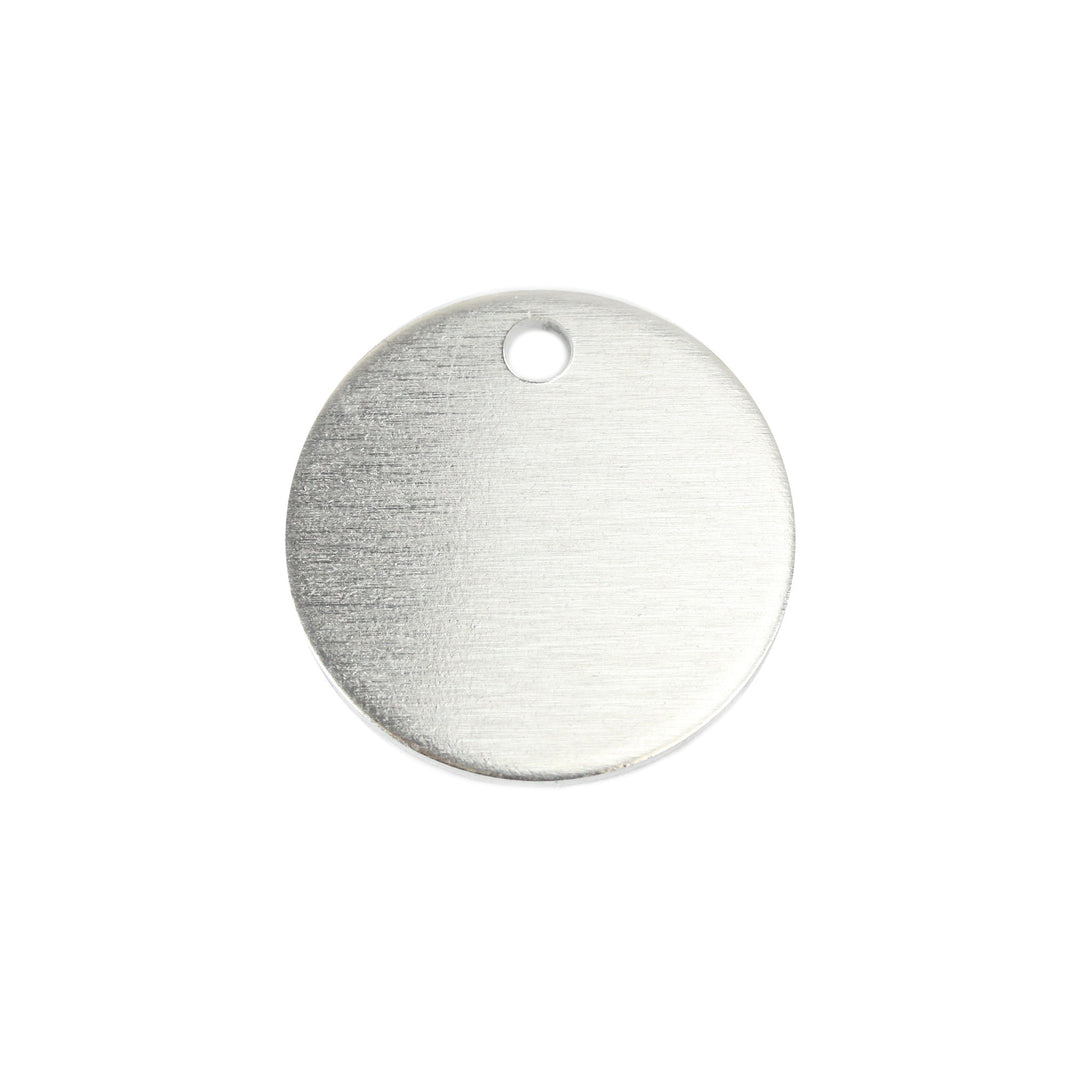Metal Stamping Blanks Aluminum Round, Disc, Circle with Hole, 25mm (1"), 14g, Pack of 5 