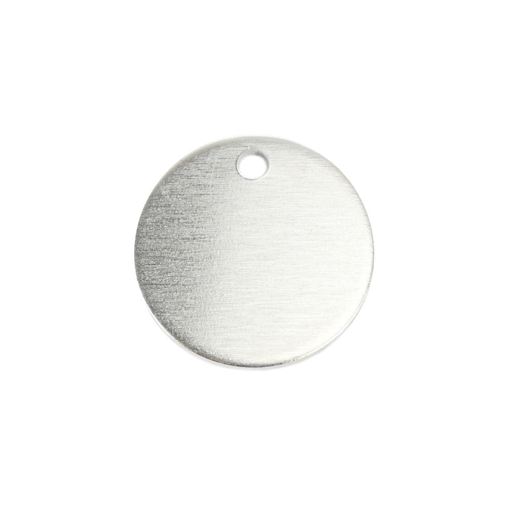 Metal Stamping Blanks Aluminum Round, Disc, Circle with Hole, 25mm (1"), 14g, Pack of 5 
