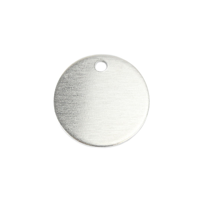 Aluminum Round, Disc, Circle with Hole, 25mm (1"), 14 Gauge, Pack of 5