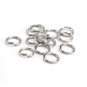 Jump Rings Stainless Steel 5mm I.D. 16 Gauge Jump Rings, 1/4 ozt (~35 rings)