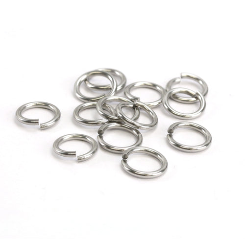 Jump Rings Stainless Steel 6mm I.D. 16 Gauge Jump Rings, 1/4 oz (~30 rings)