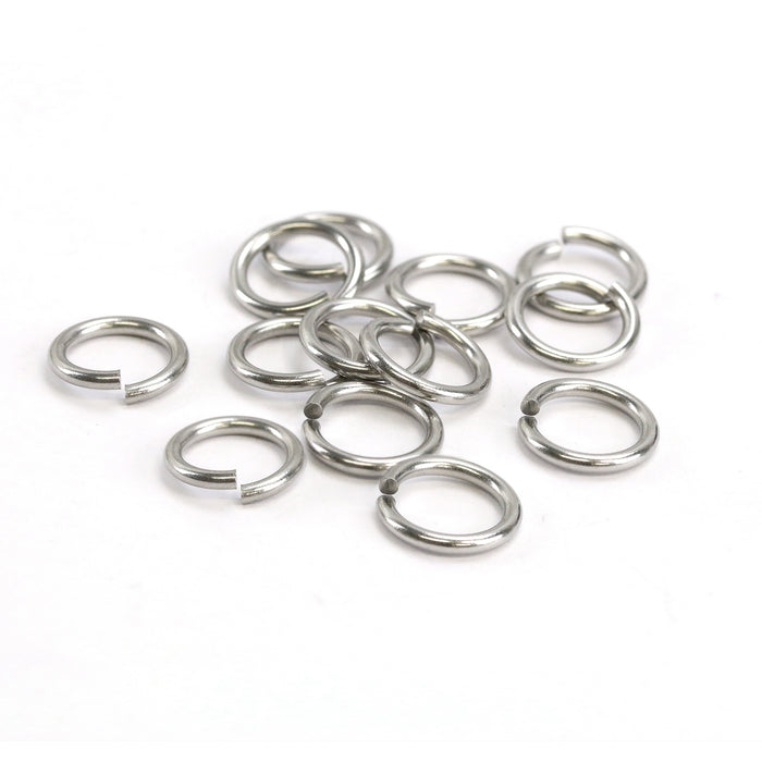 Stainless Steel 6mm I.D. 16 Gauge Jump Rings, 1/4 oz (~30 rings)