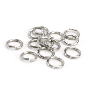 Jump Rings Stainless Steel 8mm I.D. 14 Gauge Jump Rings, 1/4 oz (~15 rings)