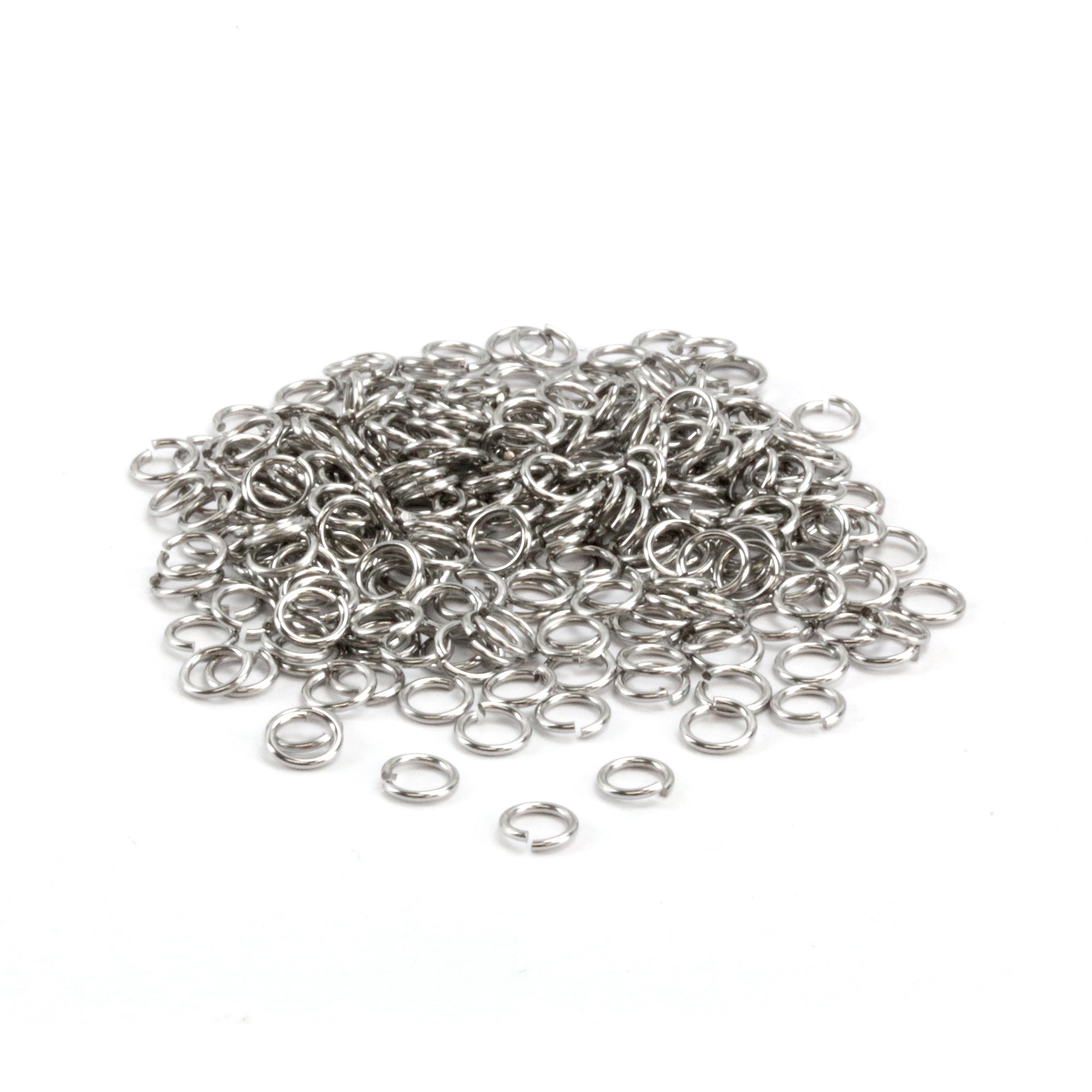 Stainless Steel 4mm I.D. 18 Gauge Jump Rings, 1/2 oz (~125 rings) –  Beaducation