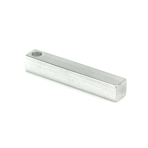 Metal Stamping Blanks Aluminum Four Sided Rectangle Bar, 38.1mm (1.5") x 6.4mm (.25"), with Hole