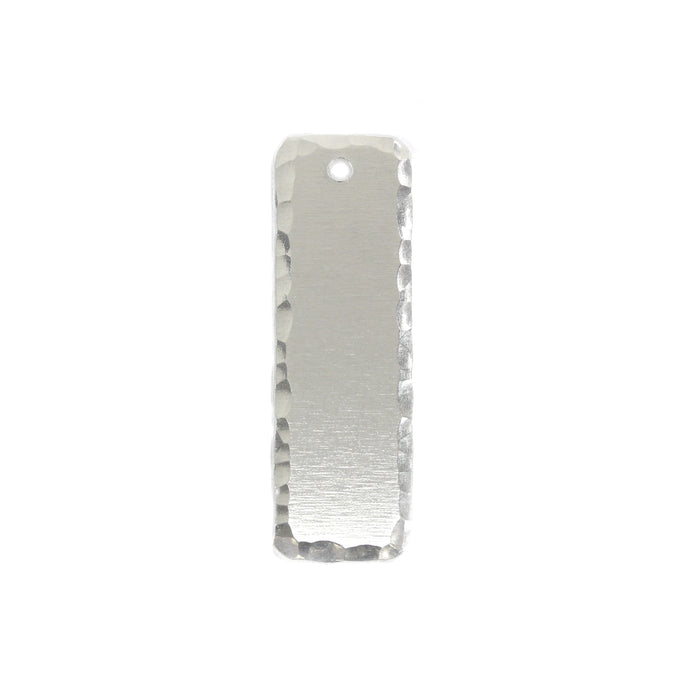 Aluminum Rectangle, 38.1mm (1.5") x 12.7mm (.50"), 14 Gauge, with Textured Edge and Hole, Pack of 5