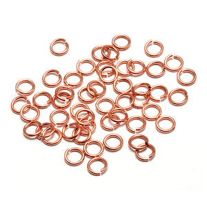 Jump Rings Copper 3mm I.D. 18 Gauge Jump Rings, Pack of 50