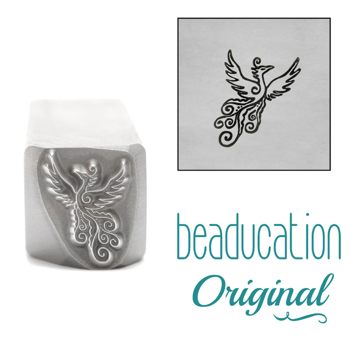 Metal Stamping Tools Phoenix Flying Right Metal Design Stamp, 11mm - Beaducation Original