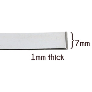 Metal Stamping Blanks Sterling Silver Flat Wire 7mm x 1mm (priced per ft)