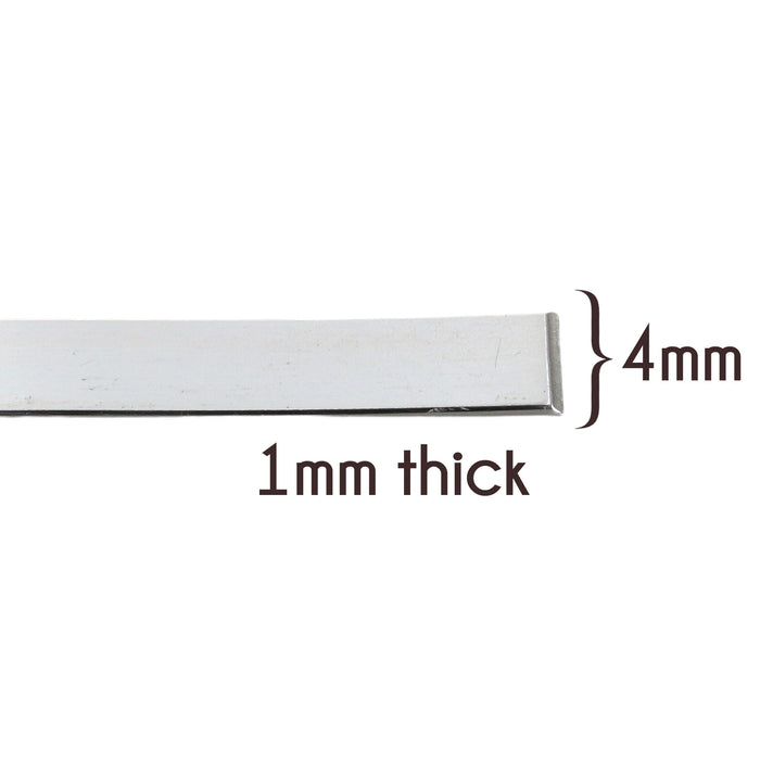 Sterling Silver Flat Wire 4mm x 1mm (priced per ft) – Beaducation