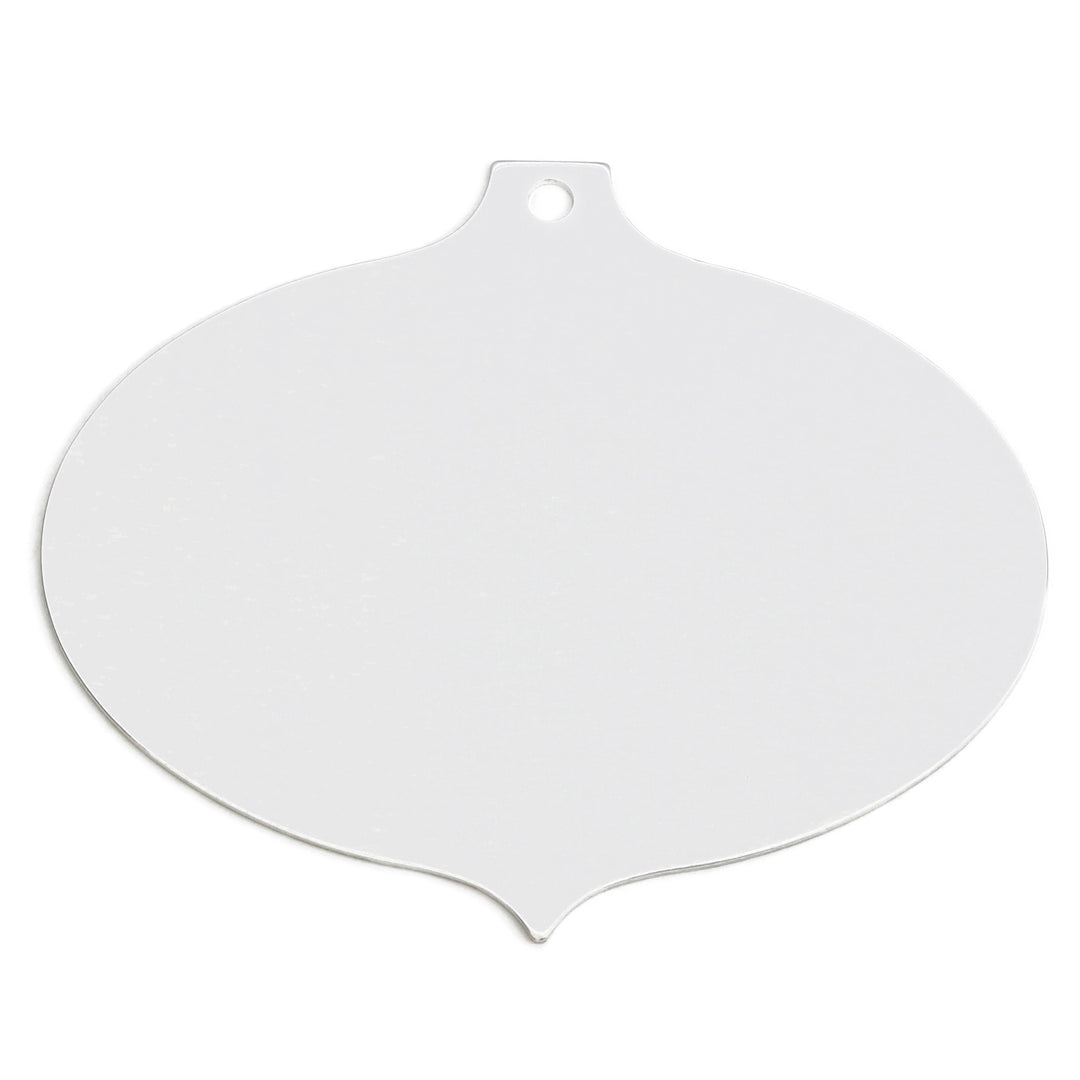 Metal Stamping Blanks Aluminum Ornament Bulb Blank, 75.3mm (3") x 61mm (2.4"), 18g