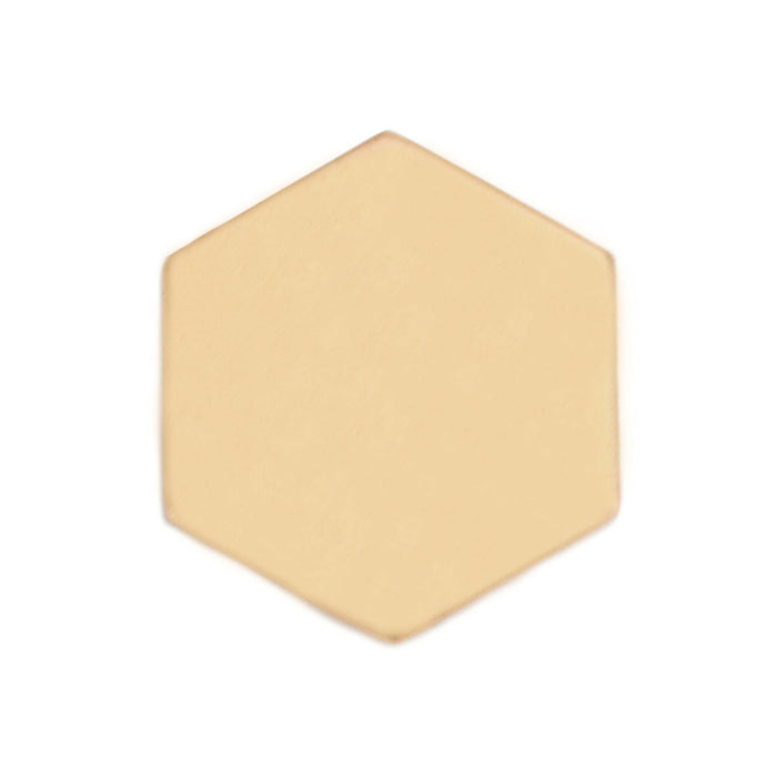 Brass Hexagon 29.5mm (1.16"), 24 Gauge, Pack of 5