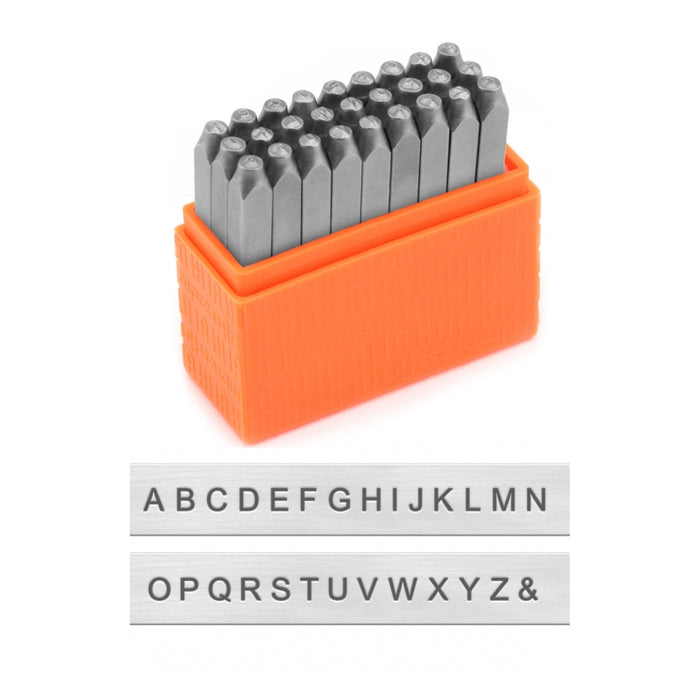 ImpressArt Uppercase Basic Block Letter Stamp Set, 1.5mm