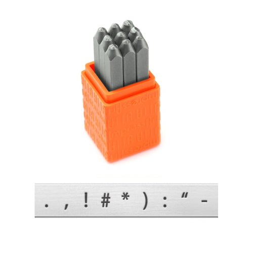 Metal Stamping Tools ImpressArt Basic Punctuation Stamp Set, 3mm