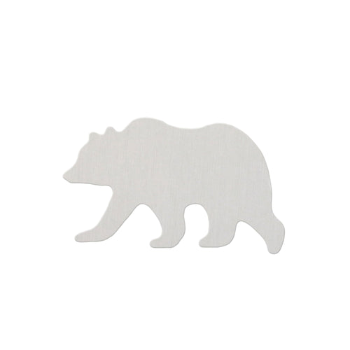 10 Pack of Polished Bear Shaped 14g Aluminum Metal Stamping Blanks