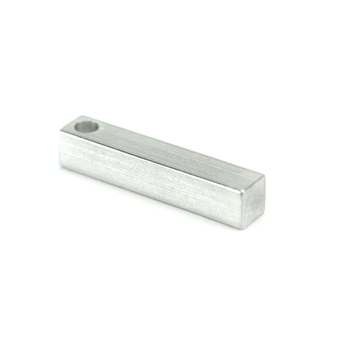 Metal Stamping Blanks Aluminum Four Sided Rectangle Bar, 31.8mm (1.25") x 6.4mm (.25"), with Hole