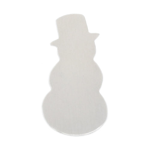 Metal Stamping Blanks Aluminum Snowman, 62.7mm (2.47") x 32.3mm (1.27"), 18g