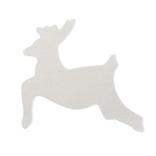 Metal Stamping Blanks Aluminum Reindeer, 57mm (2.24") x 53.5mm (2.1"), 18g