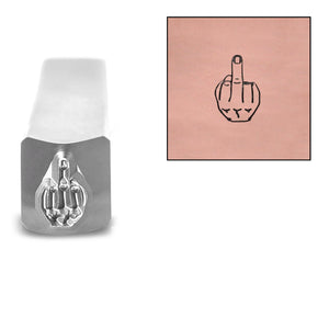 Flipping the Bird Metal Design Stamp, 6mm, by Stamp Yours