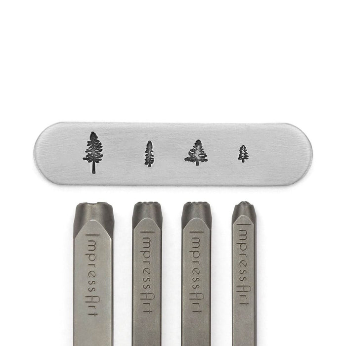 ImpressArt Tree Signature Metal Design Stamp Set, 4 Piece Pack