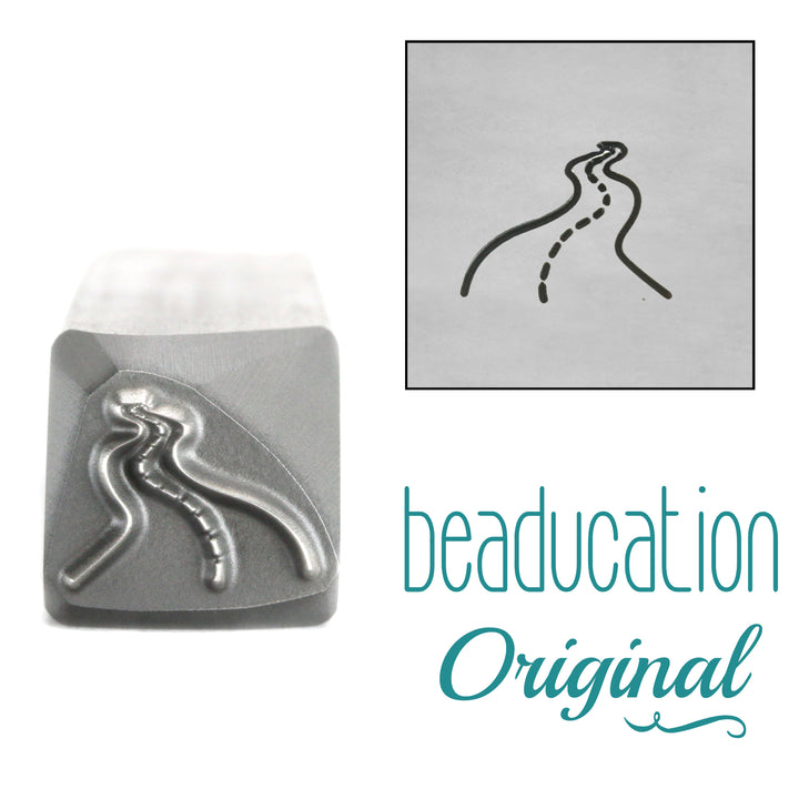 Metal Stamping Tools Curvy, Winding Road Metal Design Stamp, 10mm - Beaducation Original