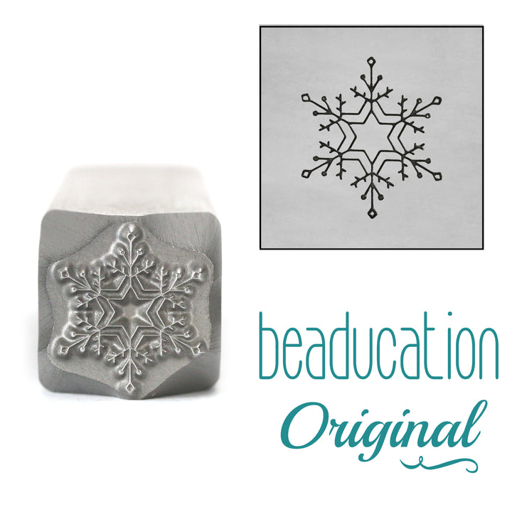 2021 Snowflake Metal Design Stamp, 11mm - Beaducation Original