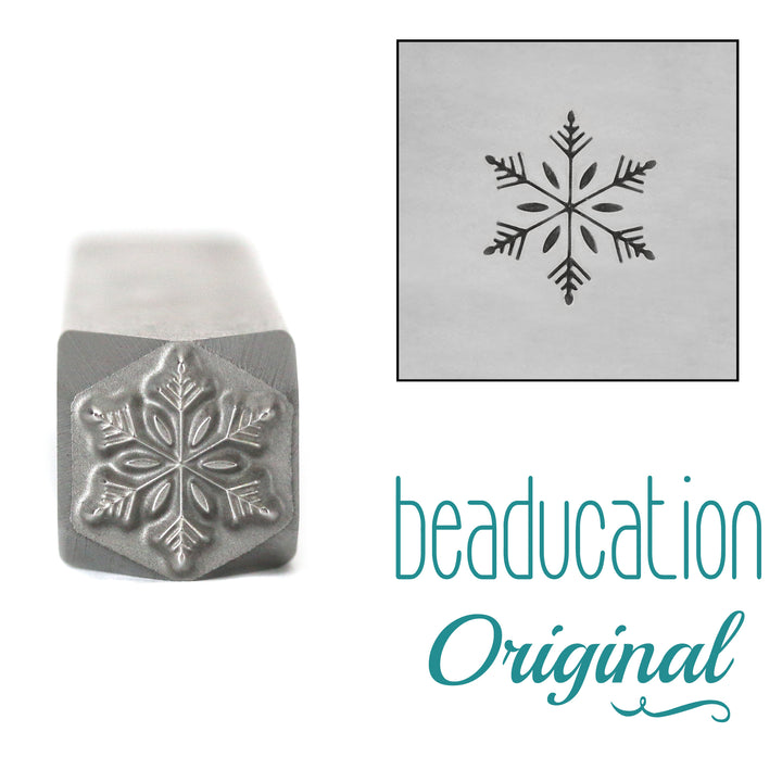 Arrow Snowflake Metal Design Stamp, 8mm - Beaducation Original