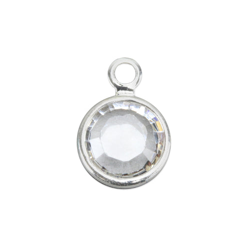 Charms & Solderable Accents Swarovski Crystal Channel Charm (Crystal - APRIL), 6mm Stone, Pack of 8