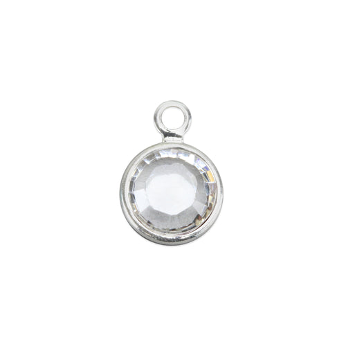 Charms & Solderable Accents Swarovski Crystal Channel Charm (Crystal - APRIL), 4mm Stone, Pack of 5