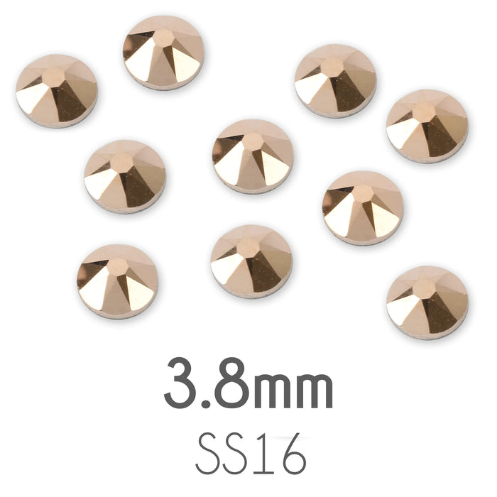 CLOSEOUT 3.8mm Swarovski Flat Back Crystals, Rose Gold, Pack of 20