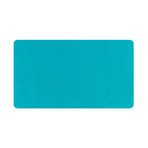 Aluminum Teal / Turquoise Anodized Wallet Card, 89mm (3.5") x 51mm (2"), 18 Gauge