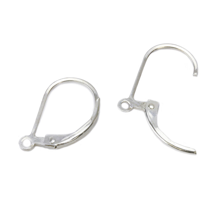 Sterling Silver Lever Back Earwire with Ring