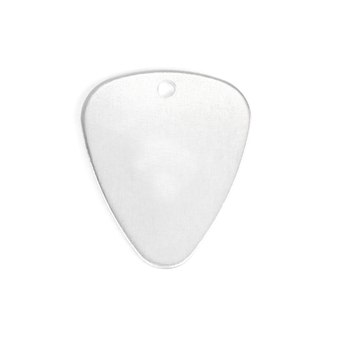 Aluminum Guitar Pick with Hole, 30mm (1.2") x 25.2mm (1"), 14 Gauge, Pack of 5