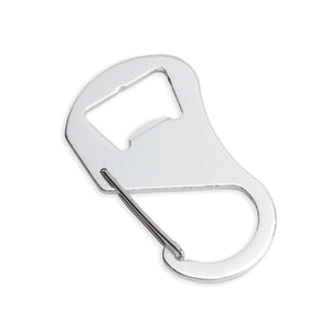 Metal Stamping Blanks Aluminum Bottle Opener Keychain with Carabiner Clip, 66.8mm (2.63") x 39.3mm (1.55")