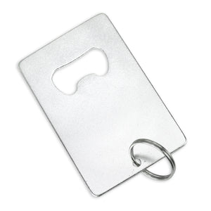 Metal Stamping Blanks Aluminum Credit Card Size Bottle Opener Keychain, 85.8mm (3.38") x 53.9mm (2.12")