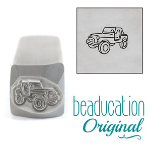 Metal Stamping Tools Classic 4x4 Vintage SUV Off Road Vehicle Driving Left Metal Design Stamp, 10mm - Beaducation Original 