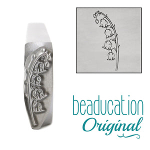 Metal Stamping Tools Lily of the Valley Pointing Left Metal Design Stamp, 16mm - Beaducation Original 
