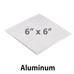 Wire & Sheet Metal Aluminum Sheet Metal, 6" x 6", 20 Gauge, Great for Bookmarks