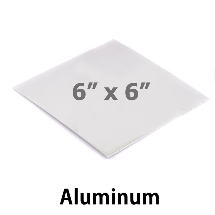 Aluminum Sheet Metal, 6" x 6", 20 Gauge, Great for Bookmarks