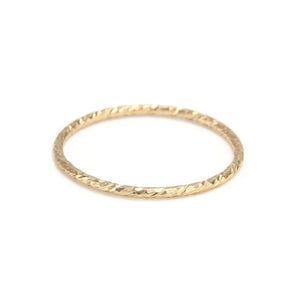 Metal Stamping Blanks Gold Filled Sparkle Texture Stacking Ring, SIZE 7