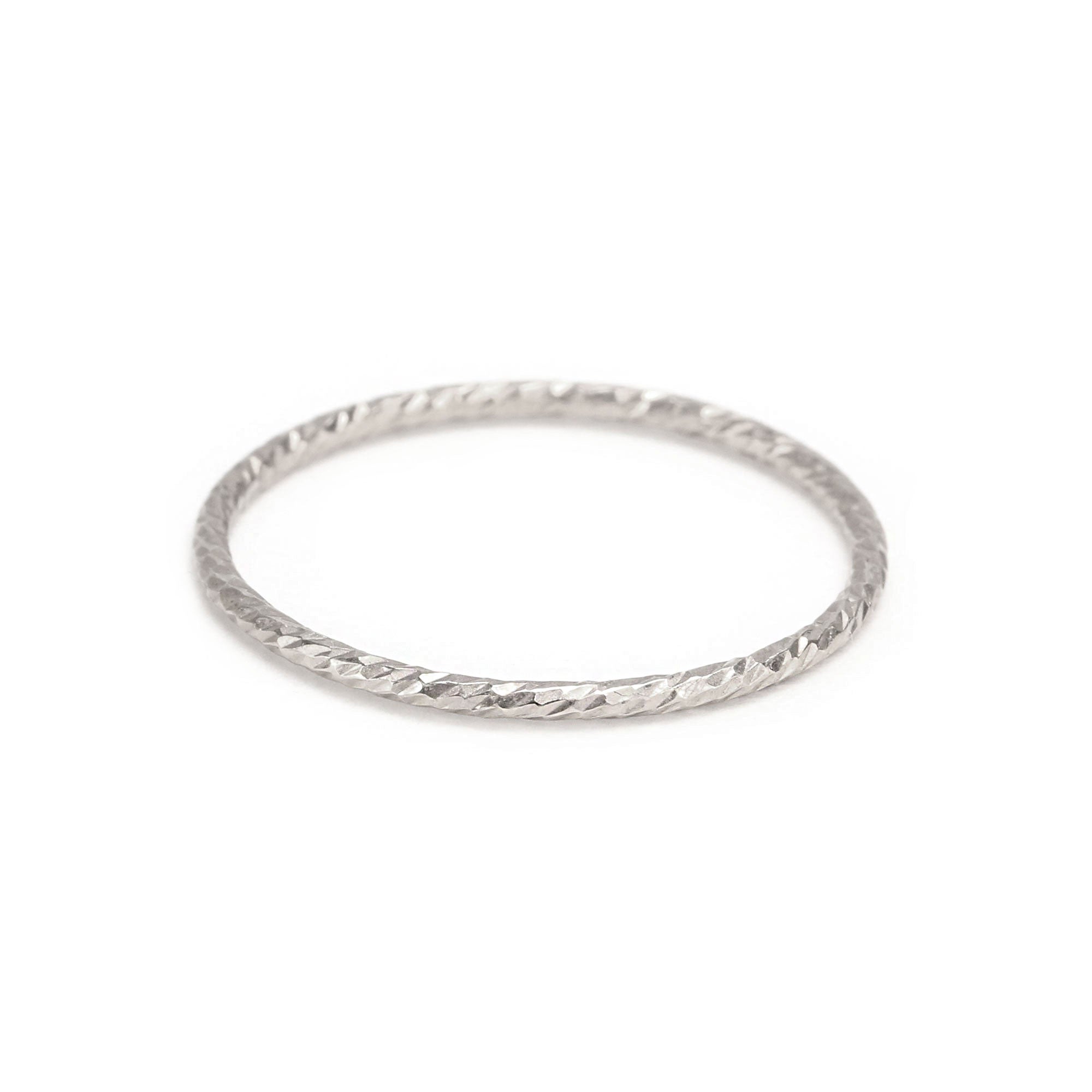 Sterling Silver Sparkle Texture Stacking Ring SIZE 5 Beaducation